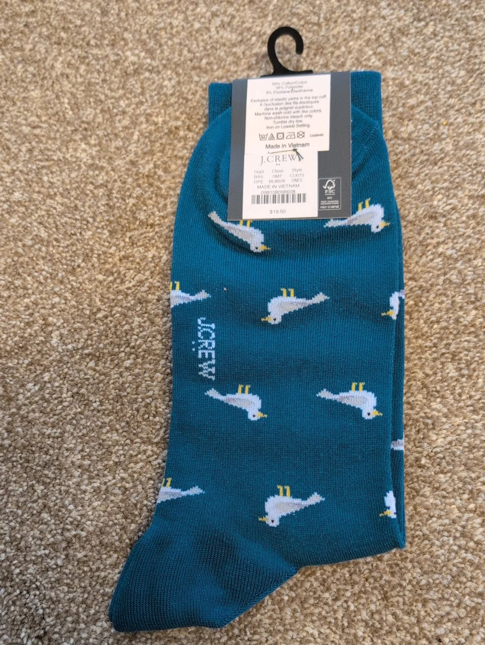NWT J. Crew Seagulls Socks